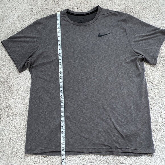 Nike Mens T Shirt XXL Gray Short Sleeve Dri Fit Athletic Cut - Picture 6 of 12